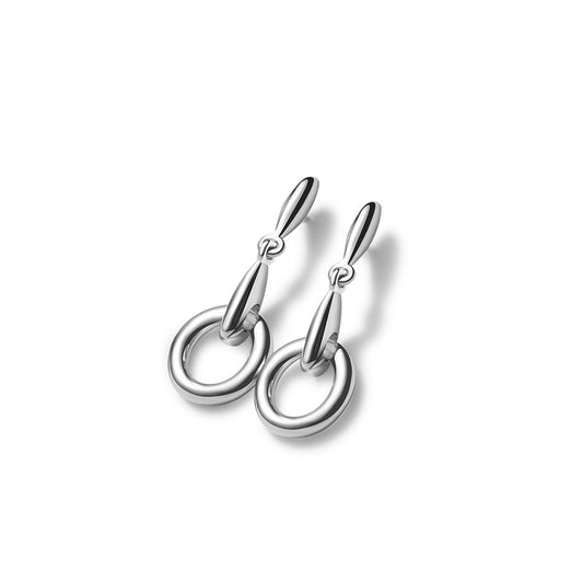 Horsebit Earrings Silver – Small