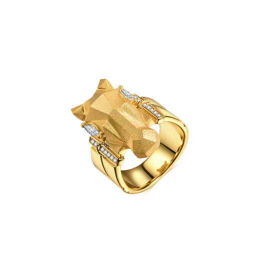 Horse Unisex Ring Gold