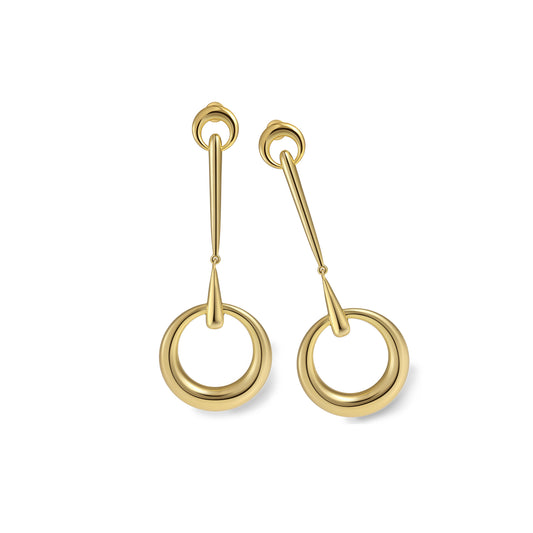 Horsebit Earrings Gold – Large