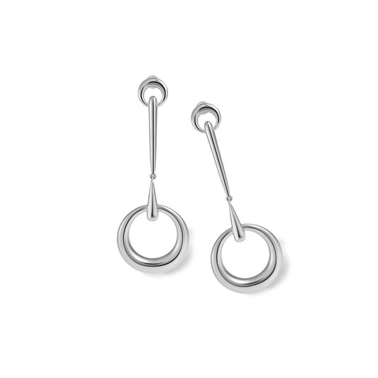 Horsebit Earrings Silver – Large