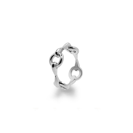 Anello Horsebits Argento