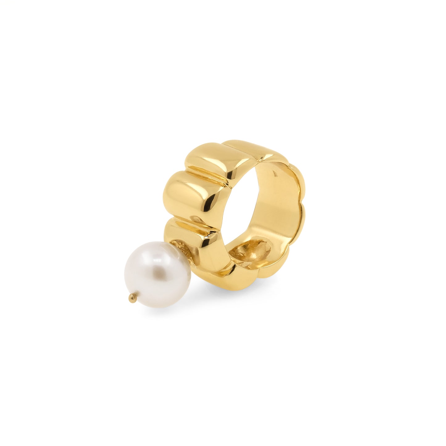 Sampietrini Ring with Natural Pearl – Large